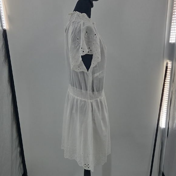 H&M White Dress With Lace And  Eyelet Detail NWT - Picture 8 of 16
